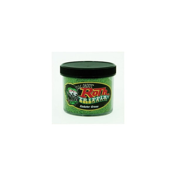 Roth Flake & Pearl Product Finkster Green Trippin' Metal Flake, .015 Standard Size, 2oz Jar TRF220 - main